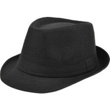 Ranic Çocuk Boy Siyah Kumaş Fötr Şapka Gösteri Şapkası Michael Jackson Şapkası 54 No