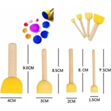 Sünger Ponpon Fırça 4 Lü Set