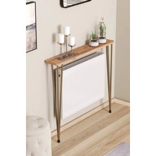 Pinhal Home Oval Kenar Dresuar Atlantik Çam 80 cm  Gold Ayak