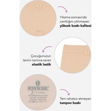 Kız Çocuk Pamuklu Likralı Düz Boxer Şort 3'lü Paket Ten Rengi