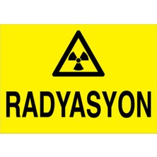 1Beyaz Reklam Radyosyon Uyarı Tabelası - 20 x 30 Alüminyum Kompozit Panel - Rlı4