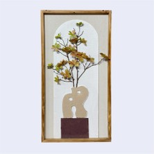 Vitale Çiçekli Bej Tablo 40*3*80 cm