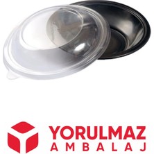 Kullan At Plastik Yemek Taşıma Kabı Kapaklı  25 Adet