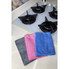 ( 3 Adet ) Mikrofiber Sihirli Bez. Ocak, Ankastre, Davlumbaz Ve Yağ Temizlik Bezi 40*40 Cm