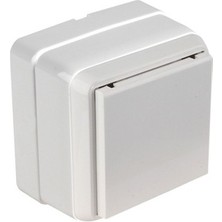 Mutlusan Priz Kapaklı Topraklı Sıva Üstü Krem Bron Mutlusan