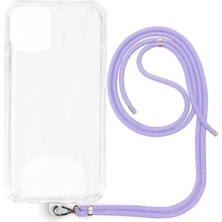 Piyasa Sepeti Xiaomi Redmi 9 İp Askılı Şeffaf Silikon Kılıf Lila