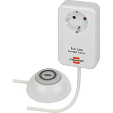 GK Creative Eco Line Comfort Switch Adaptör El Csa 1 (Işıklı El/ayak Şalterli Priz, Yüksek Dokunma Korumalı, 1,5 M Kablo)