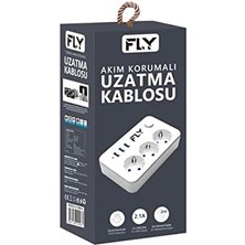 GK Creative 3406 Termal Akım Korumalı, Çocuk Korumalı, 3 x Usb, 2mt Uzatma Kablosu 3nanlü Priz, Beyaz