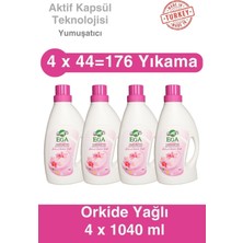 Ega Aktif Kapsül Teknolojili Orkide Çamaşır Yumuşatıcısı 4 x 1040 ml 176 Yıkama