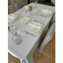 Zeren Home Assos Premium Dertsiz Masa Örtüsü Beyaz