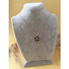 Zeta Jewel Kadın Yeni Mine Çiçeği Gümüş Kolye