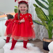 BD Kids Kız Çocuk Kırmızı Elbise Özel Gün ,doğum Günü ,party