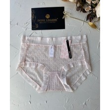 Intive Lingerie Lily Baby Puantiyeli Pamuk Ağlı Transparan Esnek Normal Bel Ithal Şık BATO/SLIP-2827