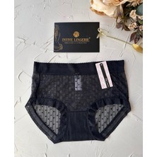 Intive Lingerie Lily Baby Puantiyeli Pamuk Ağlı Transparan Esnek Normal Bel Ithal Şık BATO/SLIP-2827