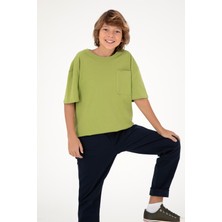 U.S. Polo Assn. Erkek Çocuk Fıstık Yeşili Bisiklet Yaka Tişört 50295428-VR087