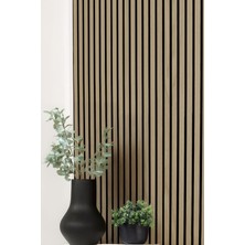 Star Slim Flex Akustik Duvar Paneli Ff Kaplama Teak Meşe 60X240 cm - Ses ve Isı Yalıtımı