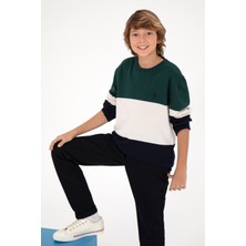 U.S. Polo Assn. Erkek Çocuk Koyu Yeşil Bisiklet Yaka Kazak 50295544-VR079