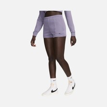 Nike Sportswear Chill Terry French Terry High-Waisted Slim 5cm (Approx.) Kadın Mor Kısa Şort FN2455-509