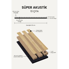 Süper Akustik Ahşap Duvar Paneli Ceviz 60X280 cm - 1.sınıf Mdf & Keçe | Ses ve Isı Yalıtımı