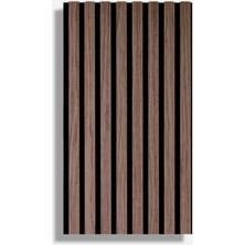 Pro Akustik Ahşap Duvar Paneli Doğal Ceviz 30X60 cm - Kompozit & Keçe | Ses ve Isı Yalıtımı