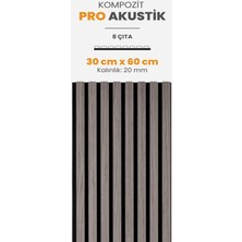 Pro Akustik Ahşap Duvar Paneli Antik Meşe 30X60 cm - Kompozit & Keçe | Ses ve Isı Yalıtımı