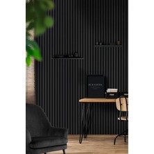 Mega Akustik Ahşap Duvar Paneli Soft Taş Gri 60X280 cm - 1.sınıf Mdf & Keçe | Ses ve Isı Yalıtımı