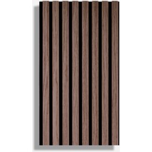 Pro Akustik Ahşap Duvar Paneli Doğal Ceviz 30X60 cm - Kompozit & Keçe | Ses ve Isı Yalıtımı