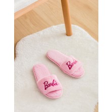 Bright Barbie Ev Terliği Pembe Peluş Kaymaz Taban Peluş Çeyizlik ve Gündelik