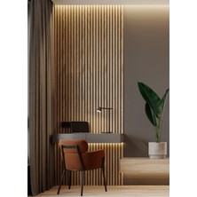 Pro Akustik Ahşap Duvar Paneli Teak 30X60 cm - Mdf & Keçe | Ses ve Isı Yalıtımı