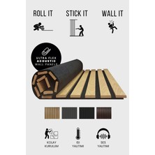 Star Slim Flex Akustik Duvar Paneli Ff Kaplama Teak Meşe 60X280 cm - Ses ve Isı Yalıtımı