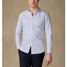 Erkek Gömlek Çizgili Slim Fit