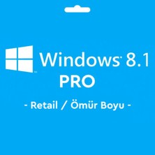 Microsoft Windows 8.1 Pro Retail Key Lisans Anahtarı Ömür Boyu