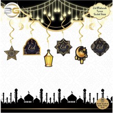 Düvenci Ticaret Ramazan Süslemesi Tavan Sarkıt Süs 6 Lı Eid Mübarak