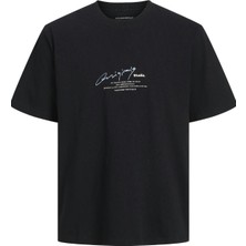 Only & Sons Jormanchester Scrıpt Tee Ss Crew Neck Siyah