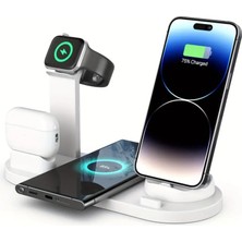 Hızlı Kablosuz Şarj Cihazı: USB Type-C Hızlı Kablosuz Şarj Istasyonu Standı - iPhone 16'dan 8'e, Airpods Pro Için - Ofis ve Ev Kullanımı Için Ideal