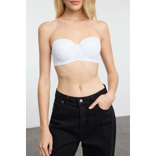 Elosh Boutique Çizgili Dolgusuz Kaplı Straplez Örme Sütyen