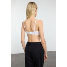 Elosh Boutique Çizgili Dolgusuz Kaplı Straplez Örme Sütyen