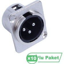 Losen LA1092 Xlr 3-Pin Erkek Soket Konnektör ( 10 Lu Paket )
