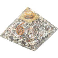 Hakiki Doğal Larimar Taşlı Orgonit Piramit