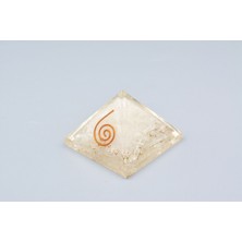 Hakiki Doğal Selenit Taşlı Orgonit Piramit