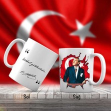 Asilmeydan Asil Hediyelik Istikbal Göklerde-Ay Yıldız - Mustafa Kemal Atatürk - Atatürk'ün Sözleri -Kupa Bardak