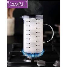 Fırsat Sende French Press Demlik Ölçü Kabı 3in1 Ürün Frenchpress 600ML ve Süt Kahve Köpürtücü