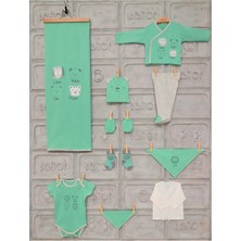 Püsküllü Hayvanlar 10 Parça Zıbın Seti %100 Pamuk