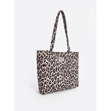 Accessorıes Kahverengi Leopar Desenli Kadın Omuz Çantas