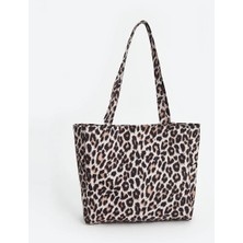 Accessorıes Kahverengi Leopar Desenli Kadın Omuz Çantas