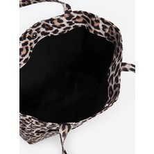 Accessorıes Kahverengi Leopar Desenli Kadın Omuz Çantas