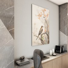 Domovit Sanatsal Cam Tablo - Uzak Doğu Sanatı - Dikey Motif 18-014