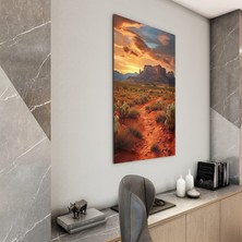 Domovit Doğa Manzaralı Cam Tablo - Karışık - Dikey Motif 01-041