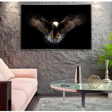 Emya Home Metal Çerçeveli Kartal Cam Tablo
