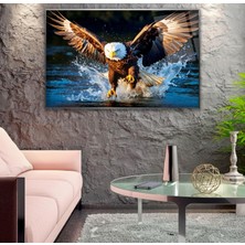 Emya Home Metal Çerçeveli Kartal Cam Tablo